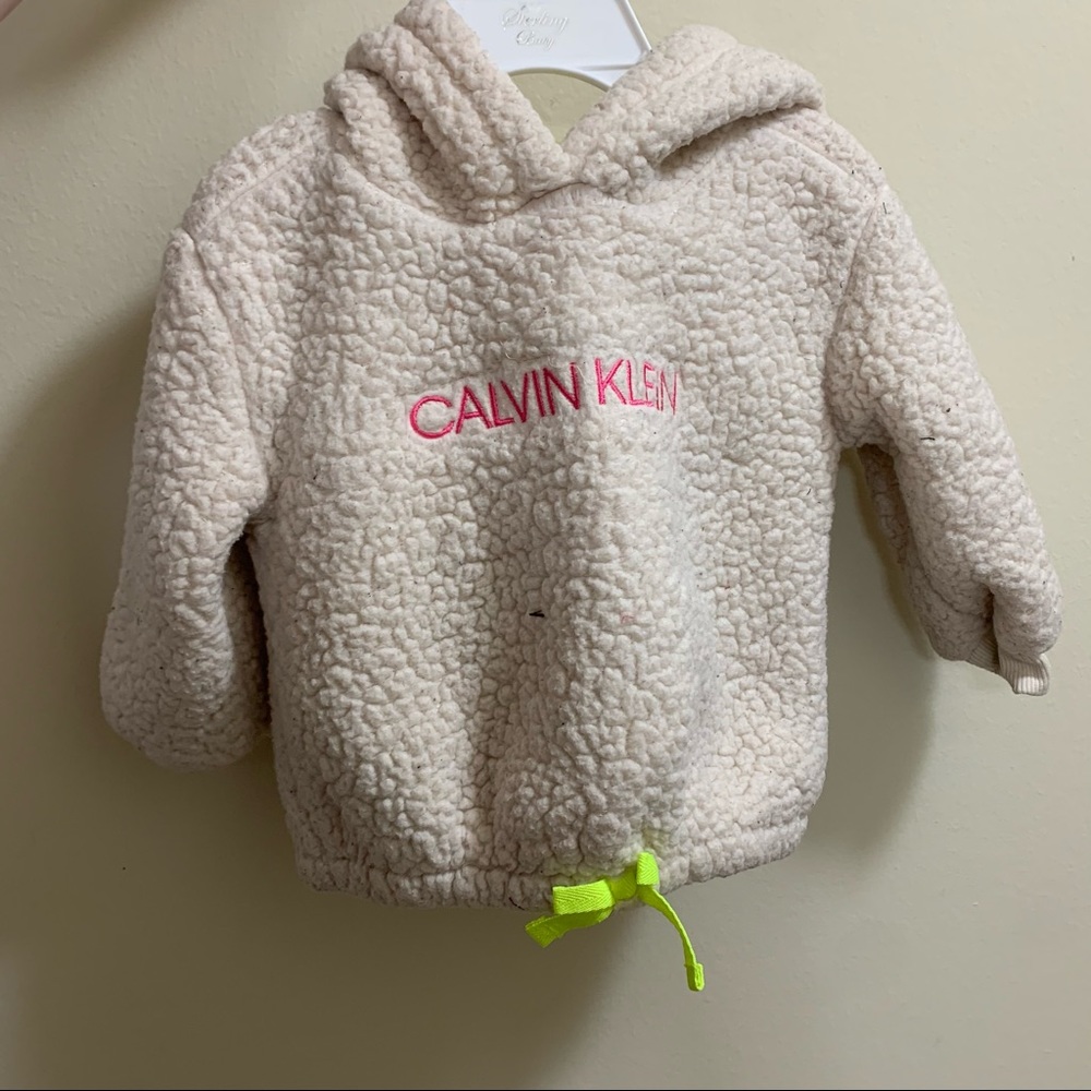 Calvin Klein Kids Hoodie Size 12M Tan